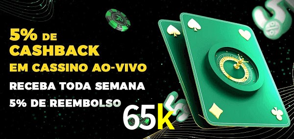 Promoções do cassino ao Vivo 65k